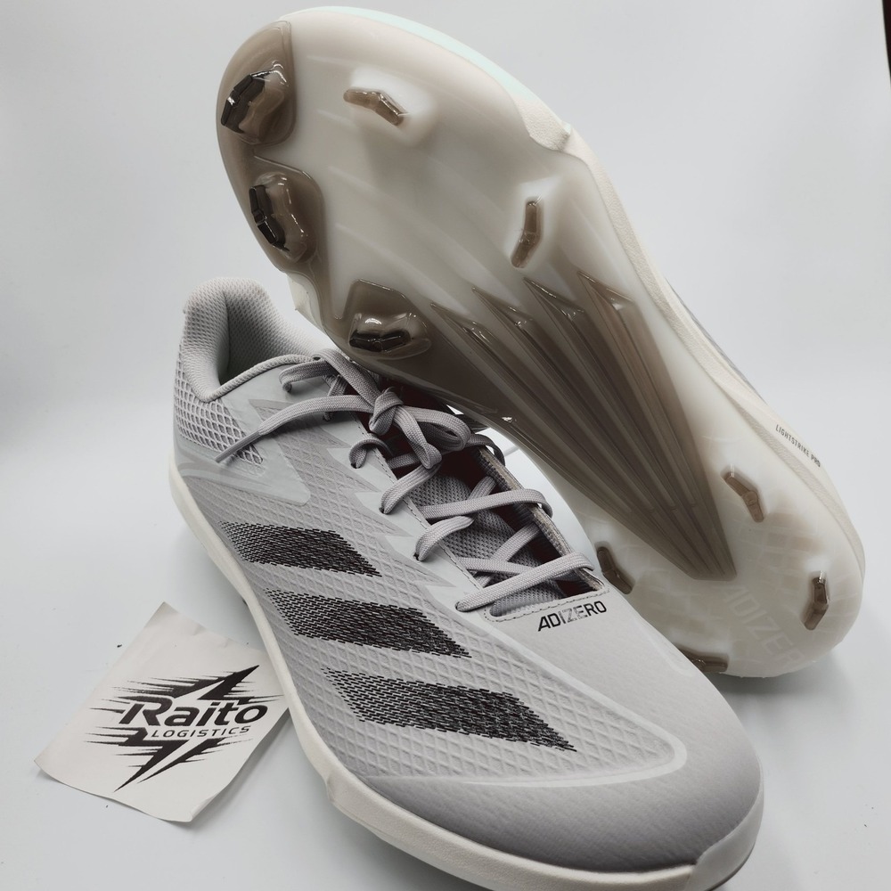 Men Size 13.5 Adidas Baseball Cleats Adizero Electric TPU Team Light Gray IF3267